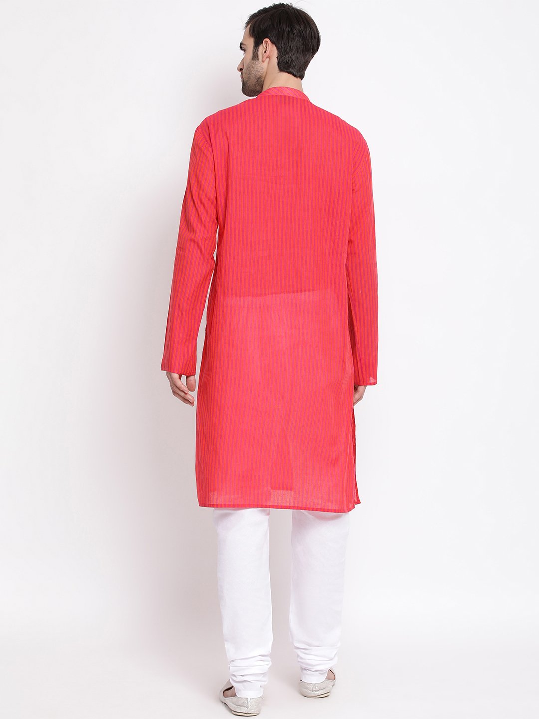 Men's Pink Pure Cotton Kurta and Pyjama Set