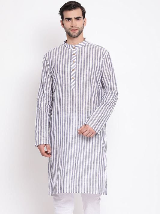 Men's Grey Pure Cotton Kurta