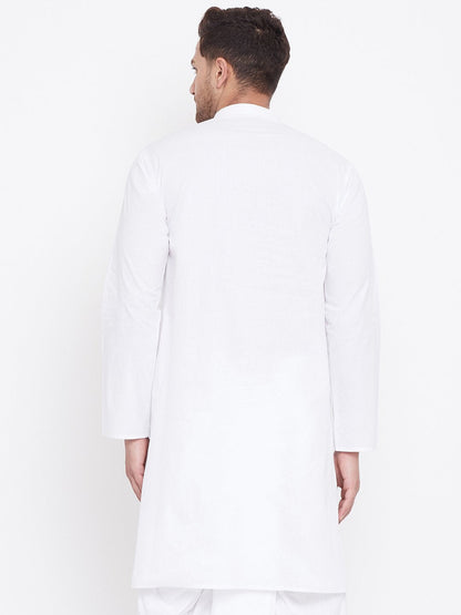 Men's White Cotton Kurta