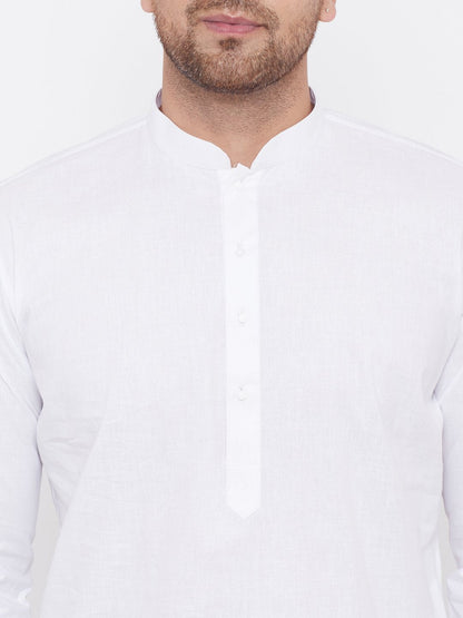 Men's White Cotton Kurta