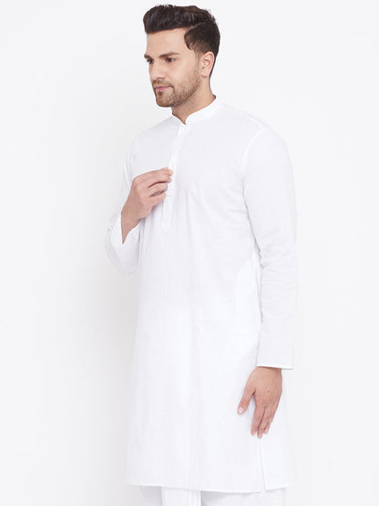 Men's White Cotton Kurta