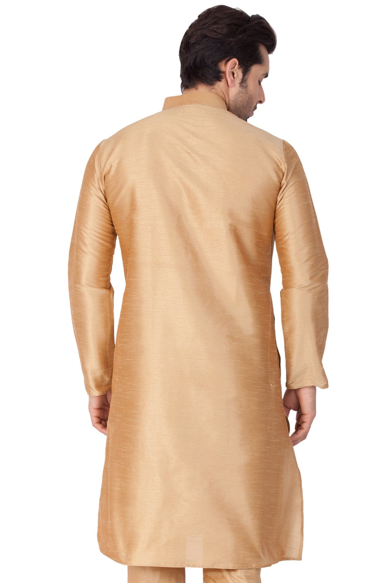 Men's Gold Silk Blend Kurta