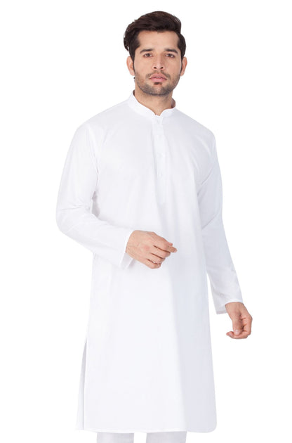 Men's White Cotton Kurta