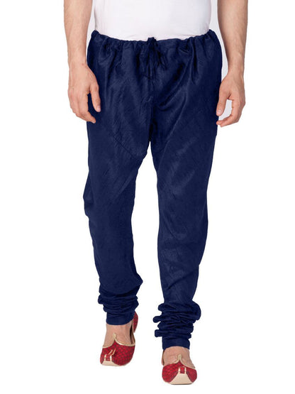 Men's Blue Cotton Silk Blend Pyjama