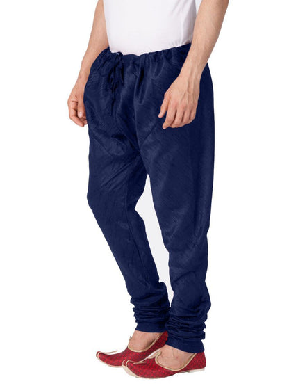 Men's Blue Cotton Silk Blend Pyjama