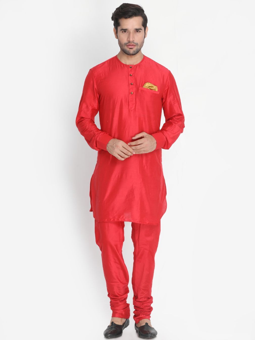 Men's Red Cotton Blend Pyjama