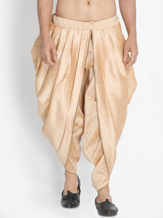 Men's Gold Silk Blend Dhoti