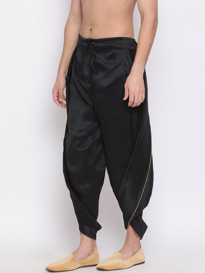 Men's Black Solid Dhoti Pant