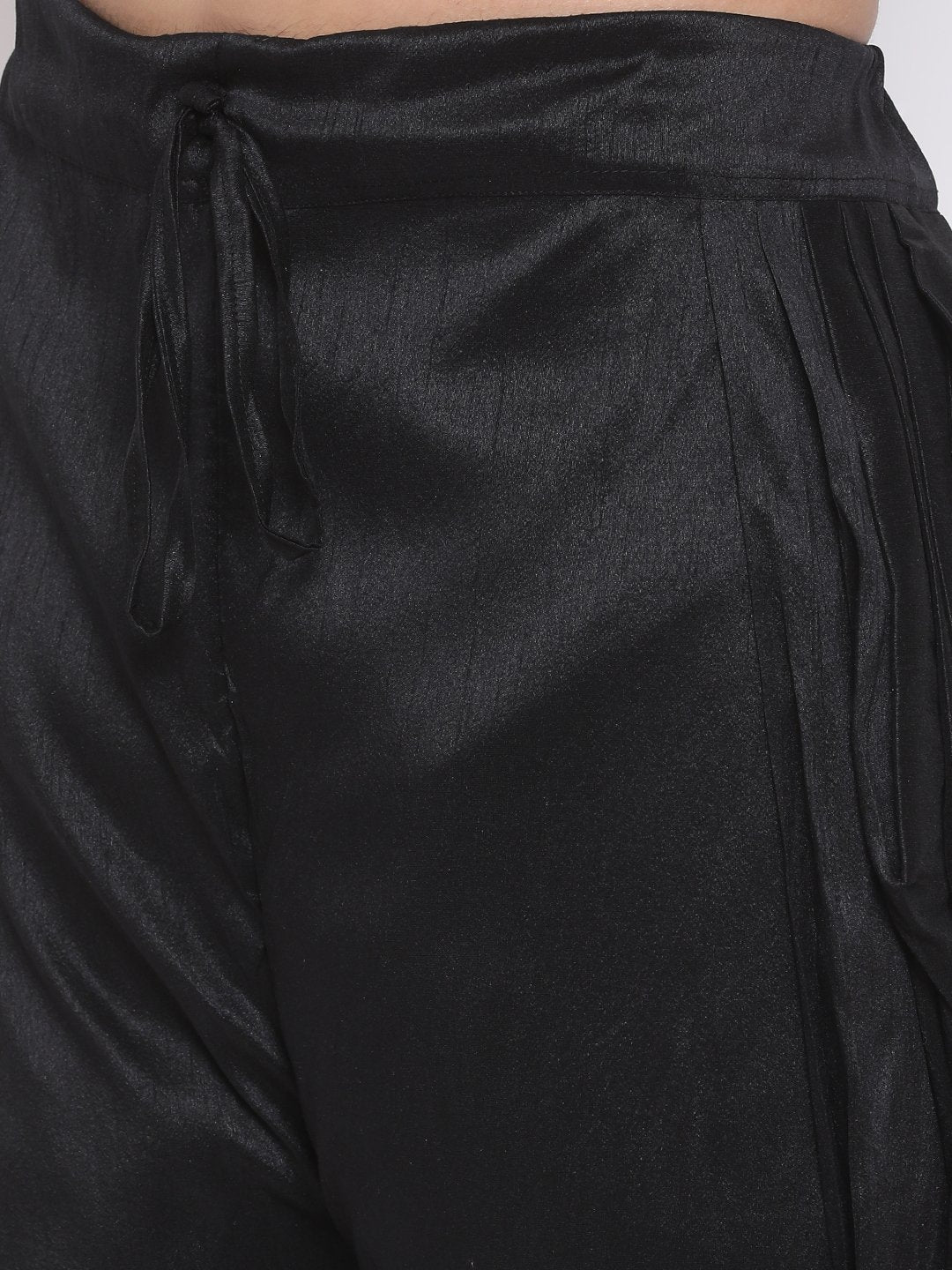 Men's Black Solid Dhoti Pant