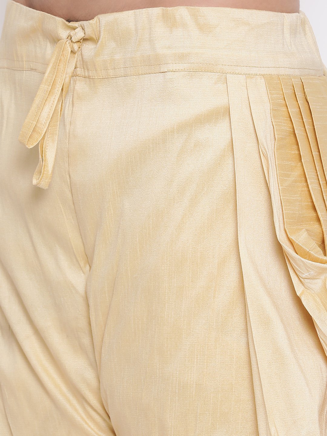 Men's Gold Solid Dhoti Pant