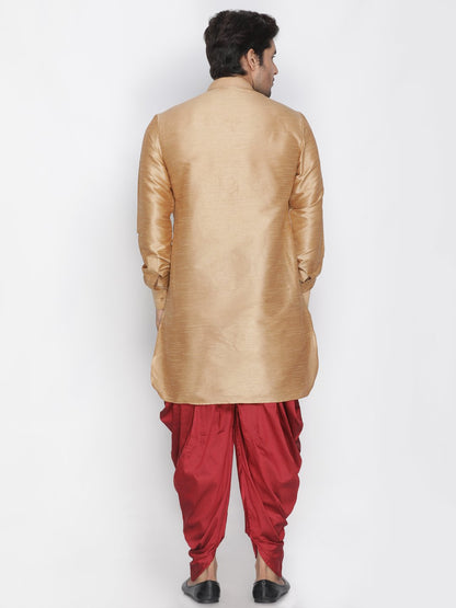 Men's Gold Silk Blend Kurta