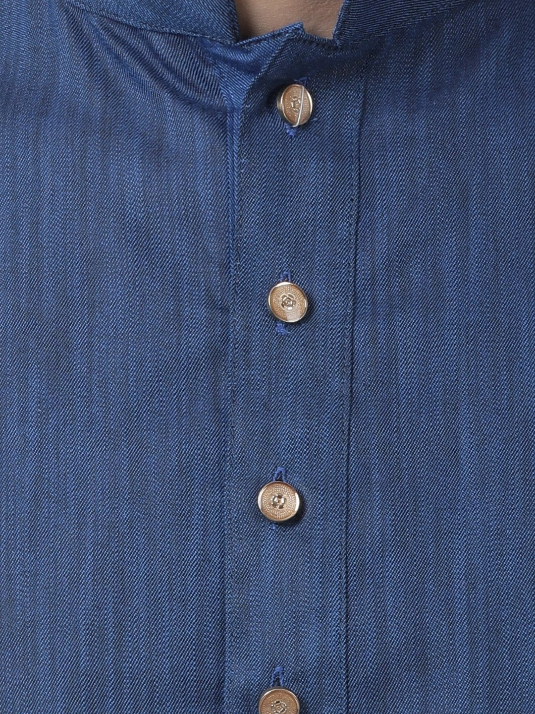 Men's Dark Blue Cotton Kurta