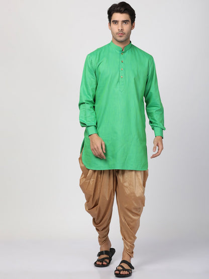 Men's Green Cotton Kurta