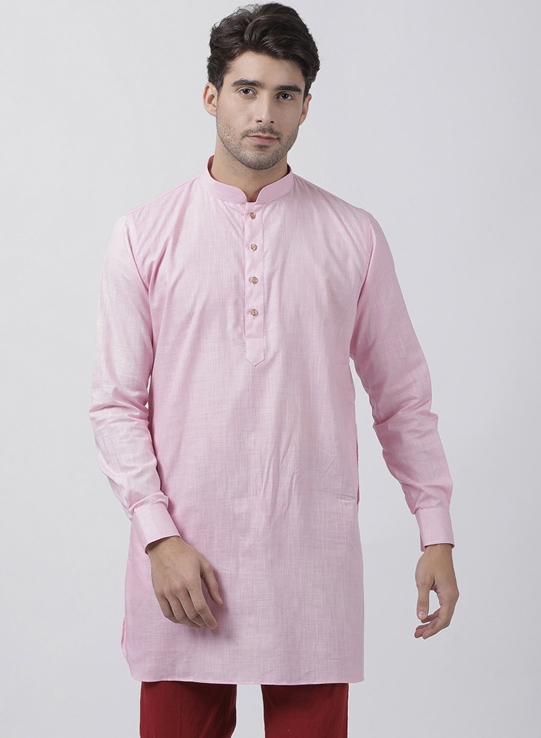 Pink Cotton Kurta