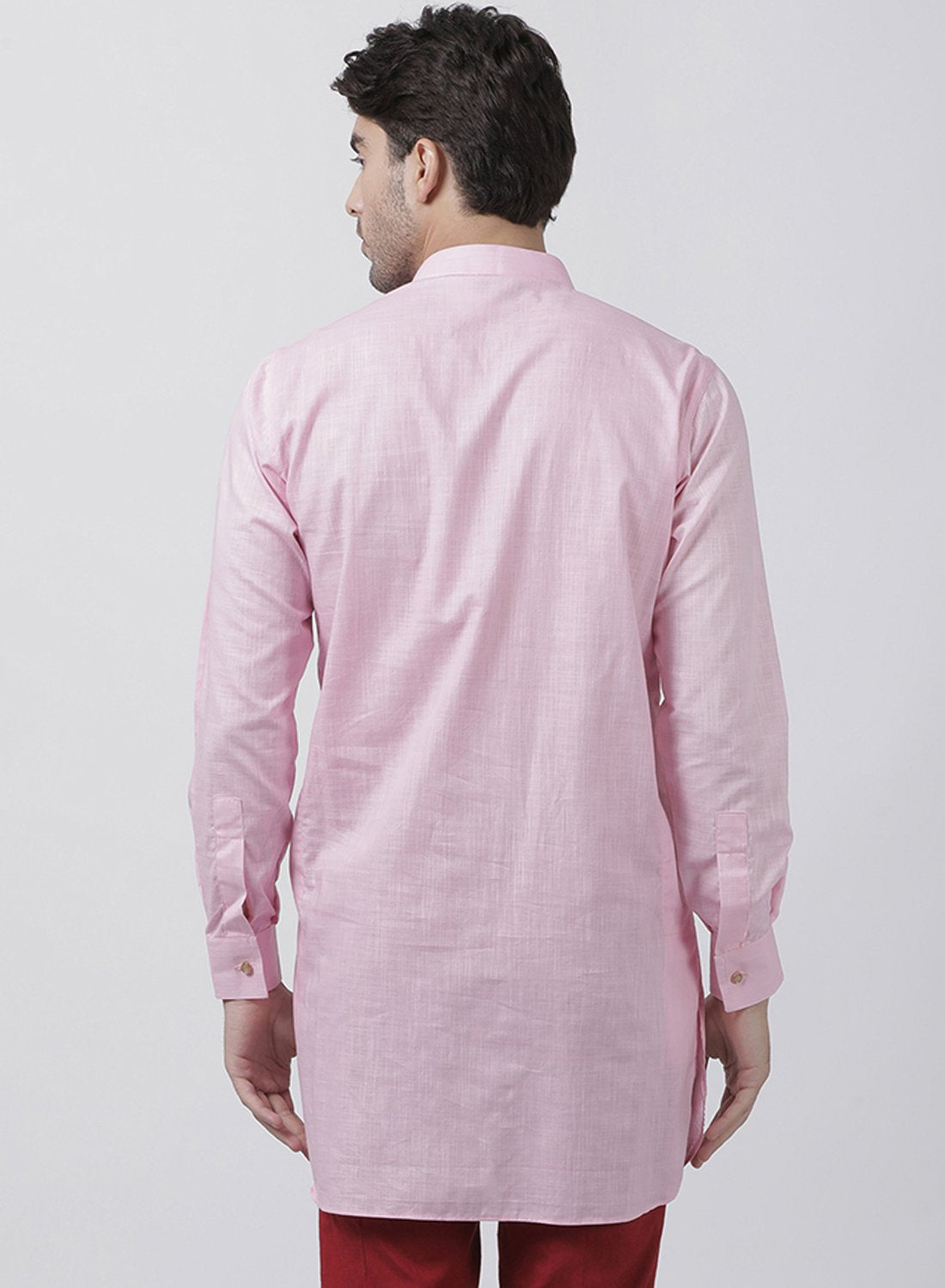 Men's Pink Cotton Kurta for Men's