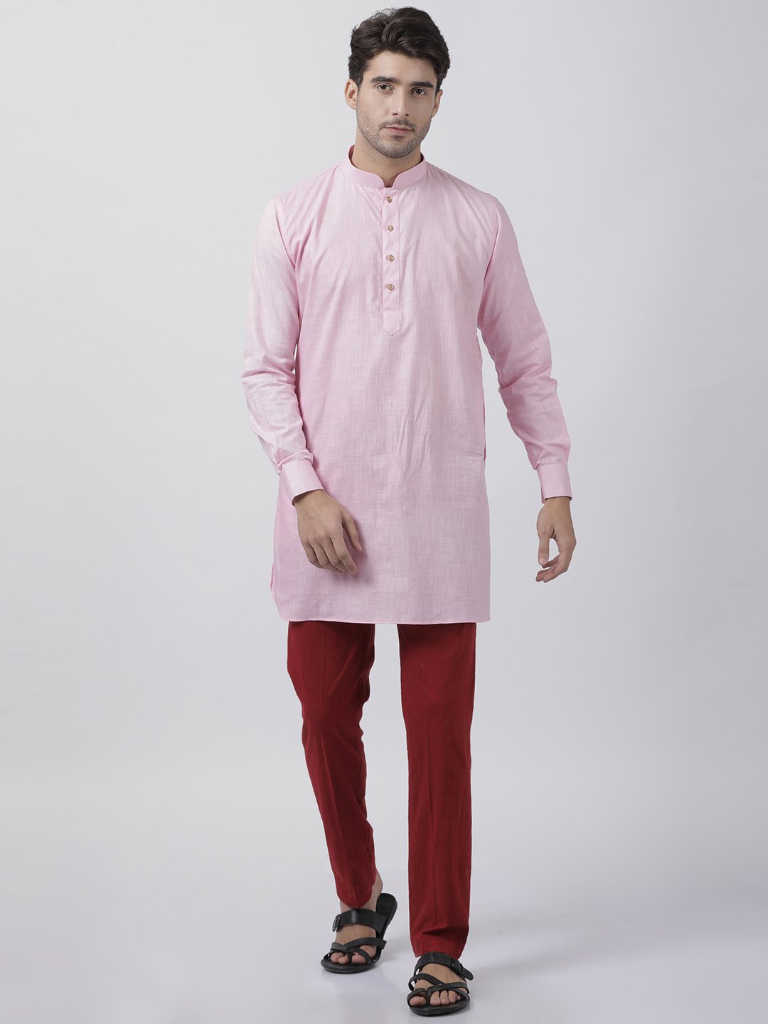 pink kurta man