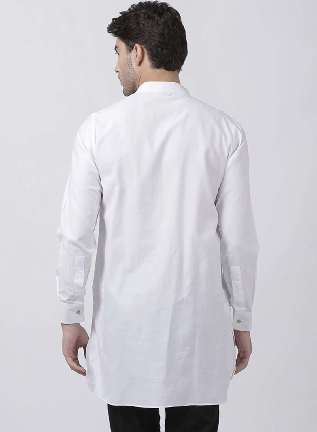 White Cotton Kurta for Men