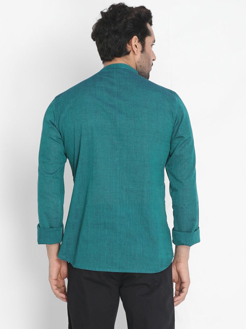 green color kurta back image