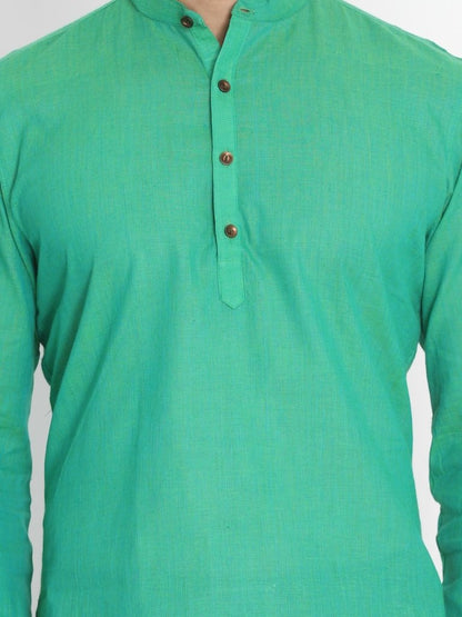 Green Pure cotton Kurta for Men