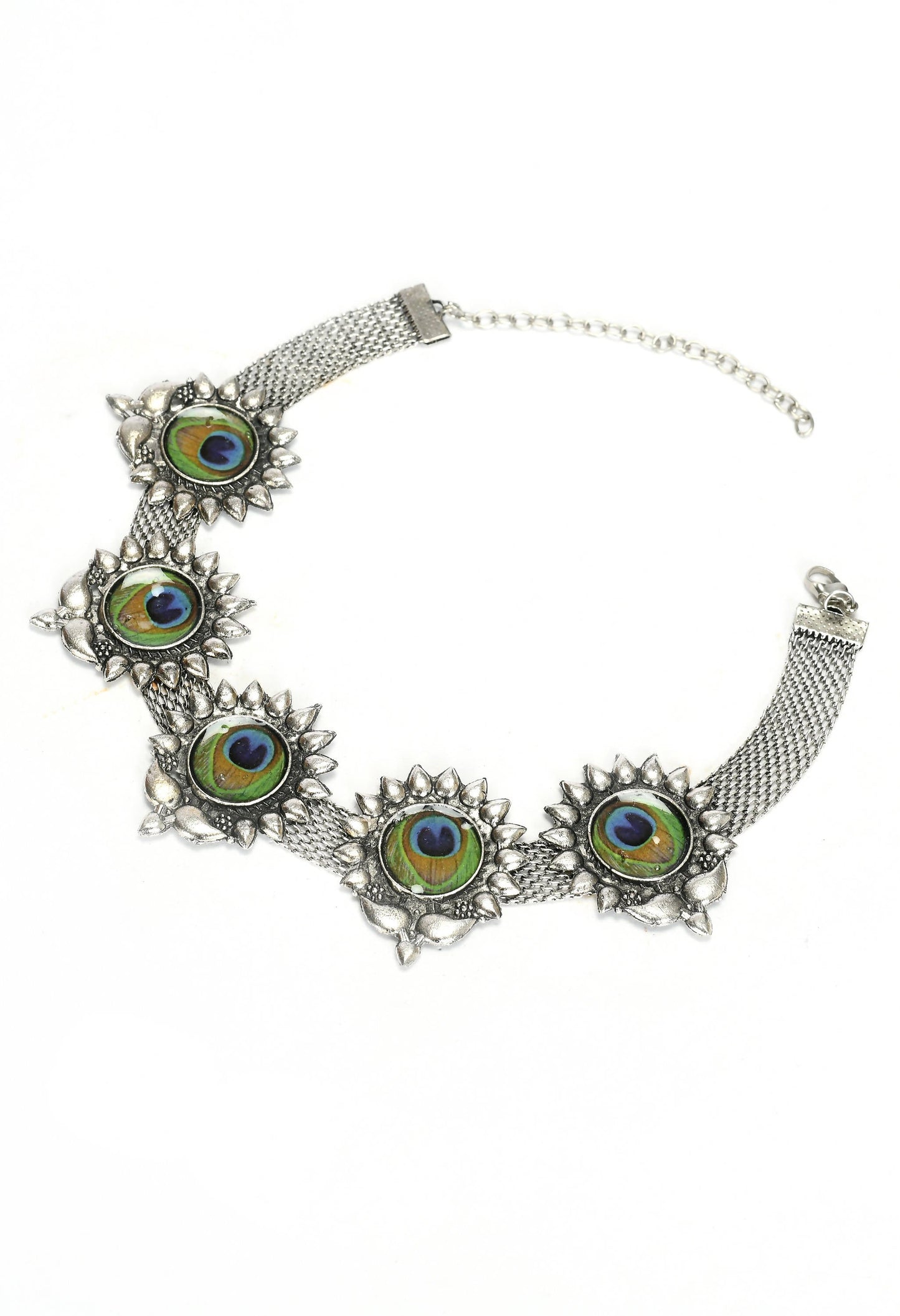 Trendia Choker Necklace Peacock wings design Jkms_096