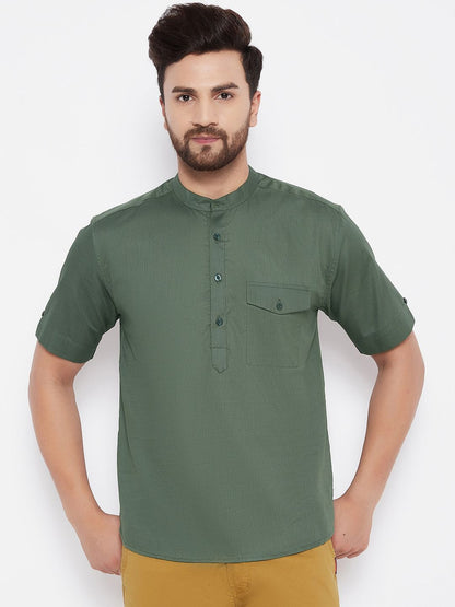 Men's Solid Pure Cotton Kurta