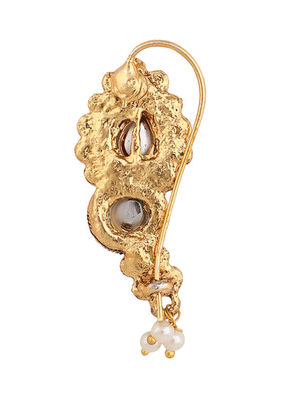 Pearl Maharashtrian Nath Nose Pin For Women