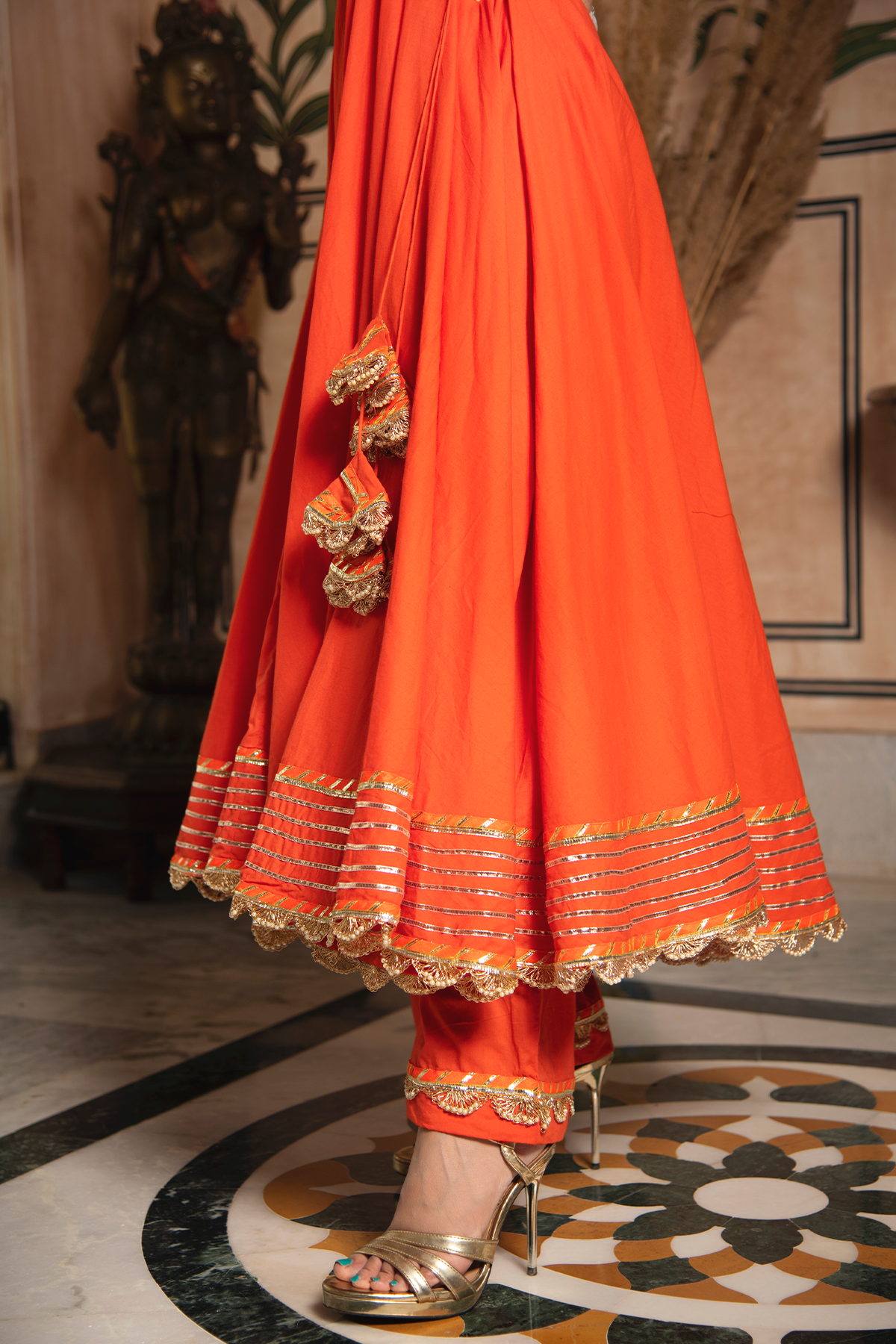 Women's BHANDHANI ANGRAKHA SET - Pomcha Jaipur