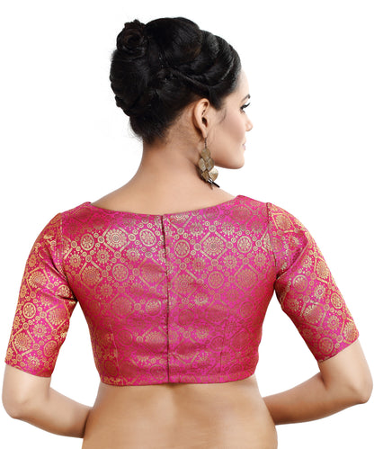 Women's Polyester Half Sleeve Saree Blouse