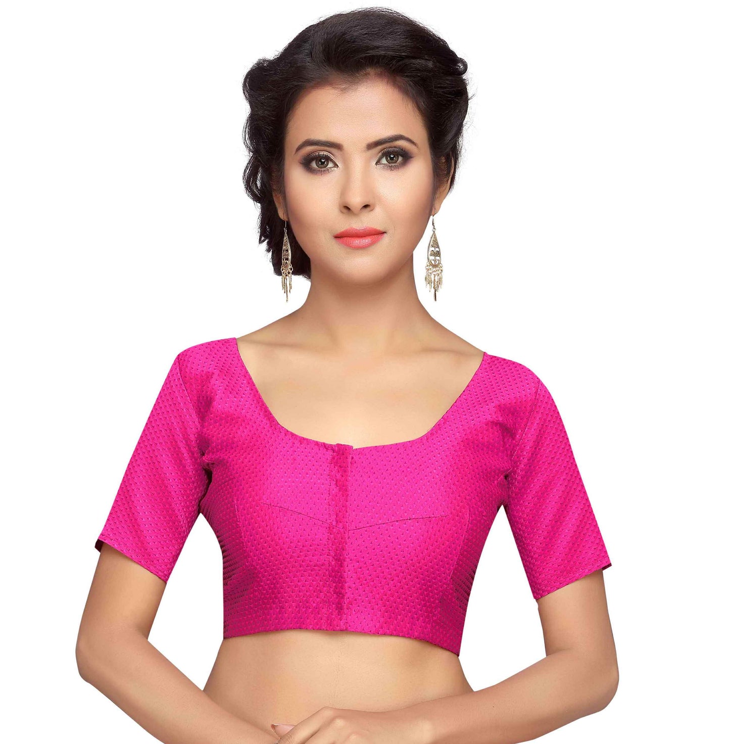 Women Pink Saree Blouse  (1pc)