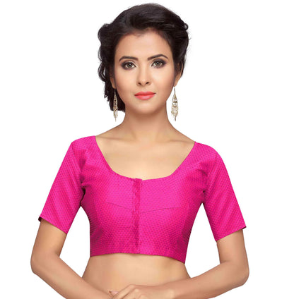 Women Pink Saree Blouse  (1pc)