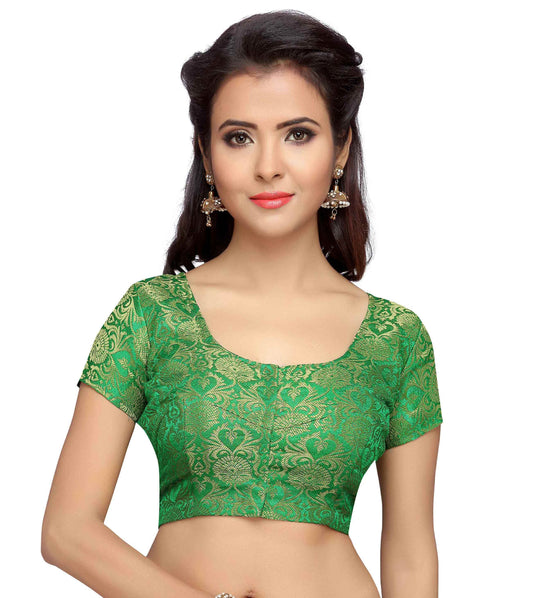 Women's Brocade Saree Blouse - 1 pc