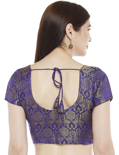 Women's Brocade Saree Blouse - 1 pc