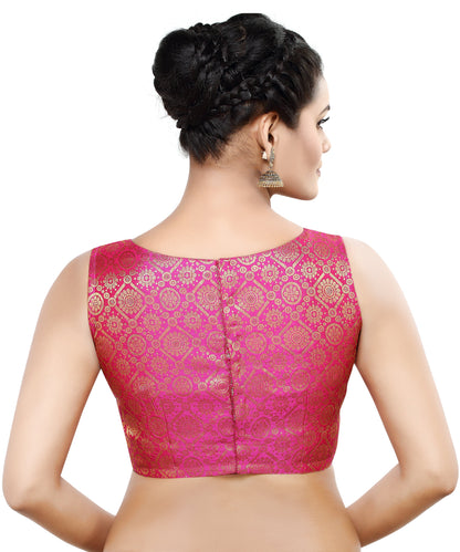 Women's Polyester Sleeveless Readymade Saree Blouse