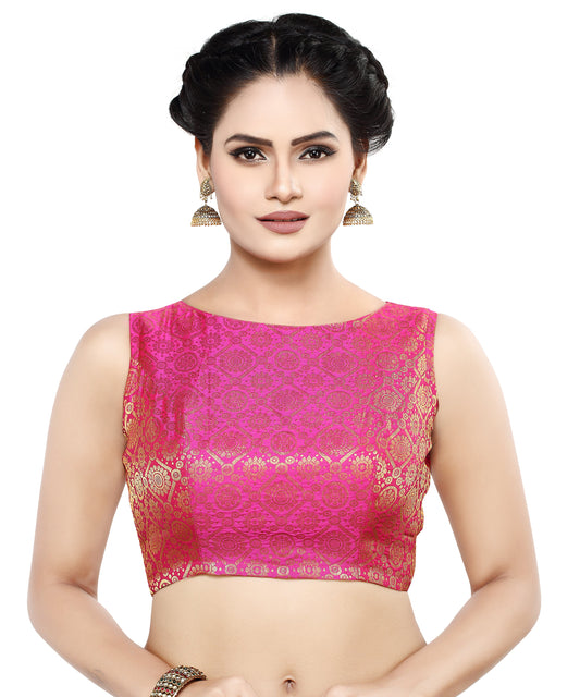 Women's Polyester Sleeveless Readymade Saree Blouse