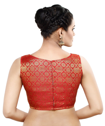 Women's Polyester Sleeveless Readymade Saree Blouse