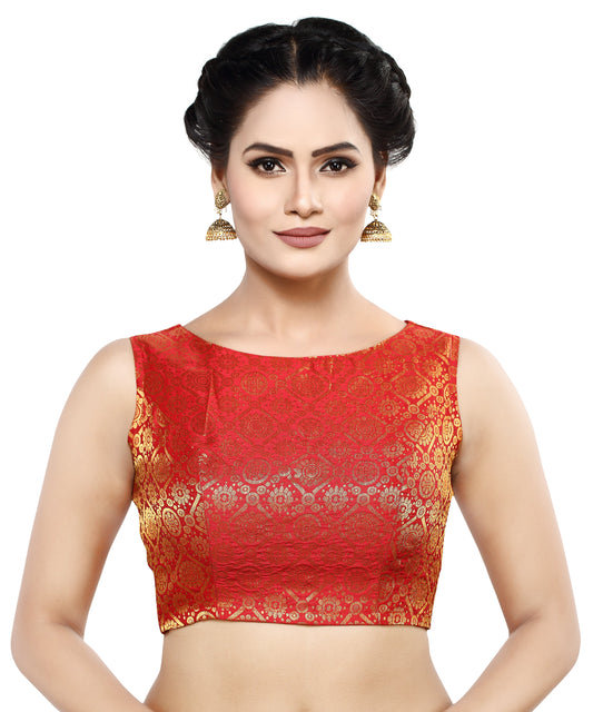 Women's Polyester Sleeveless Readymade Saree Blouse