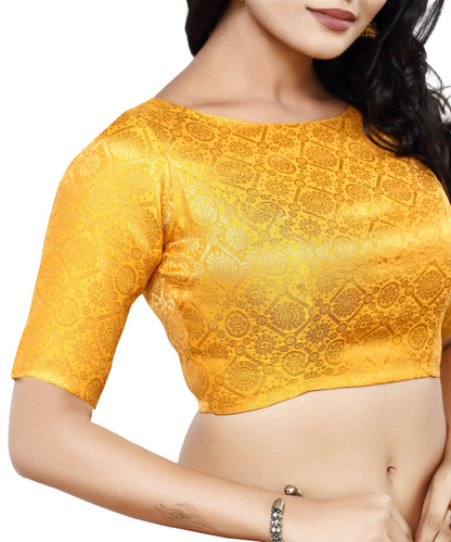 Women's Polyester Half Sleeve Saree Blouse