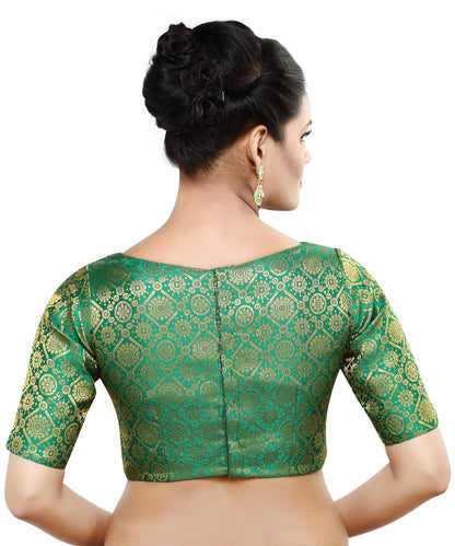 Women's Polyester Half Sleeve Saree Blouse