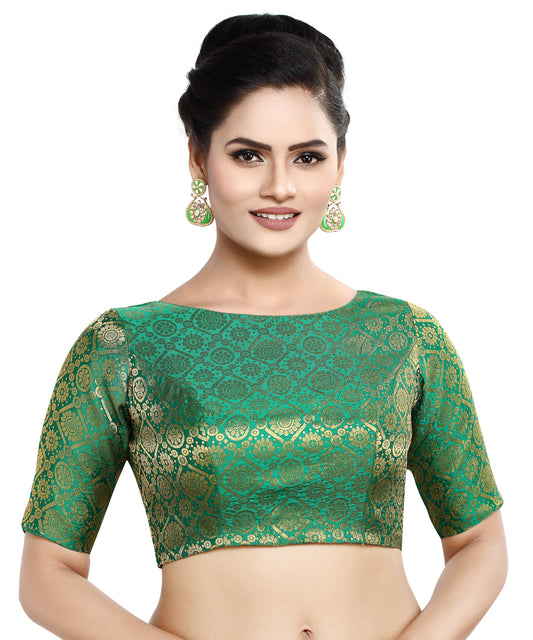 Women's Polyester Half Sleeve Saree Blouse