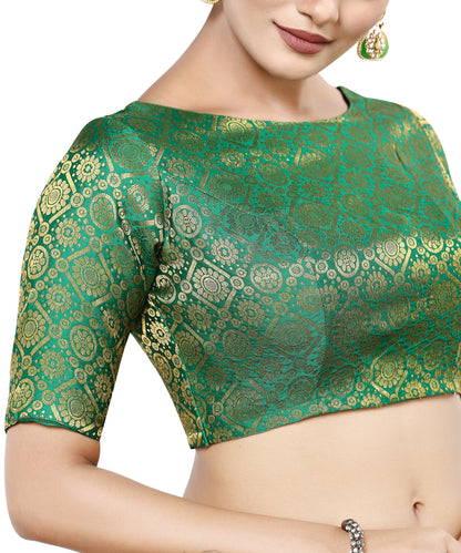 Women's Polyester Half Sleeve Saree Blouse