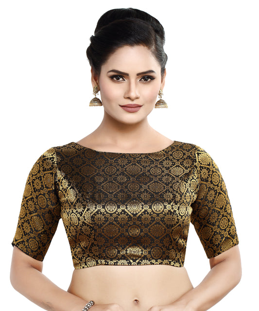 Women's Polyester Half Sleeve Saree Blouse