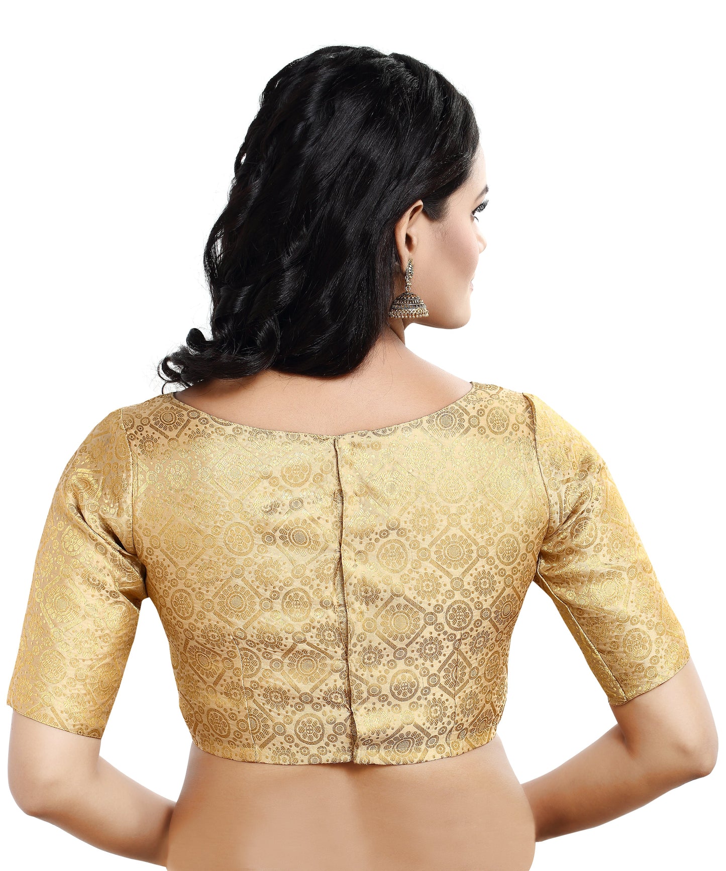 Women's Polyester Half Sleeve Saree Blouse