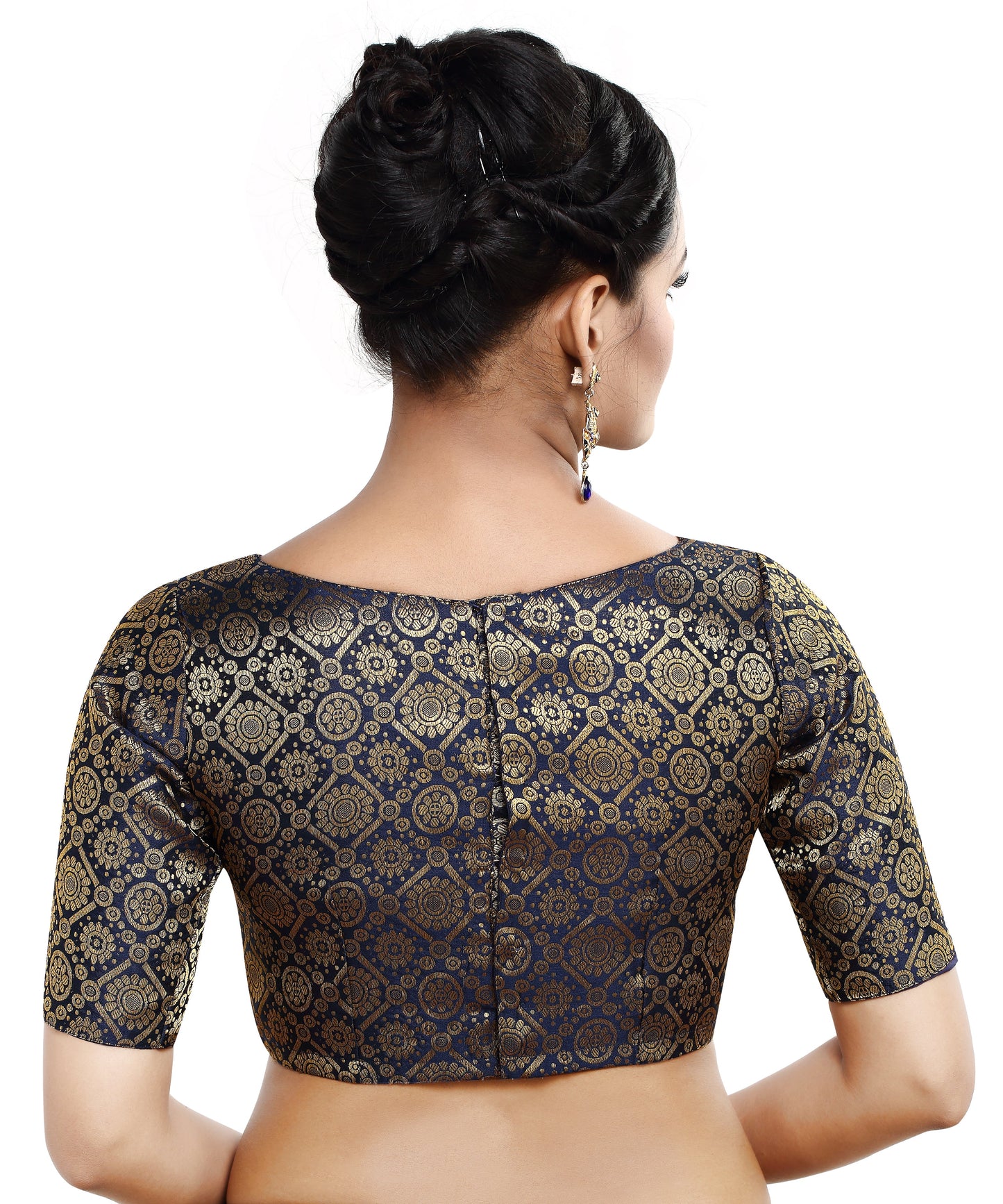 Women's Polyester Half Sleeve Saree Blouse