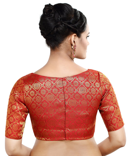 Women's Polyester Half Sleeve Saree Blouse