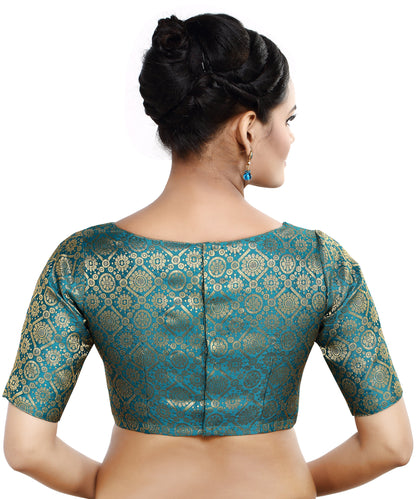 Women's Polyester Half Sleeve Saree Blouse