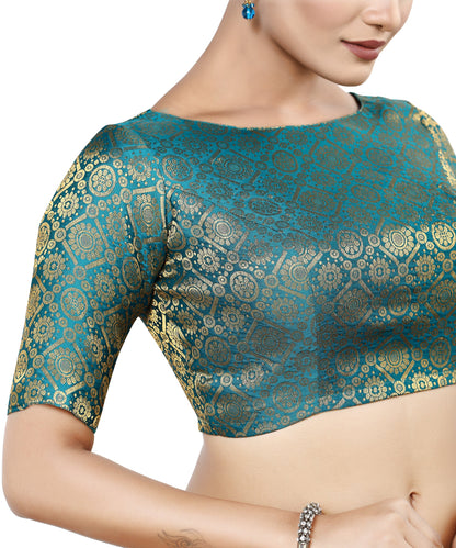 Women's Polyester Half Sleeve Saree Blouse