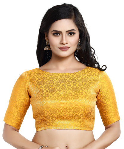 Women's Polyester Half Sleeve Saree Blouse