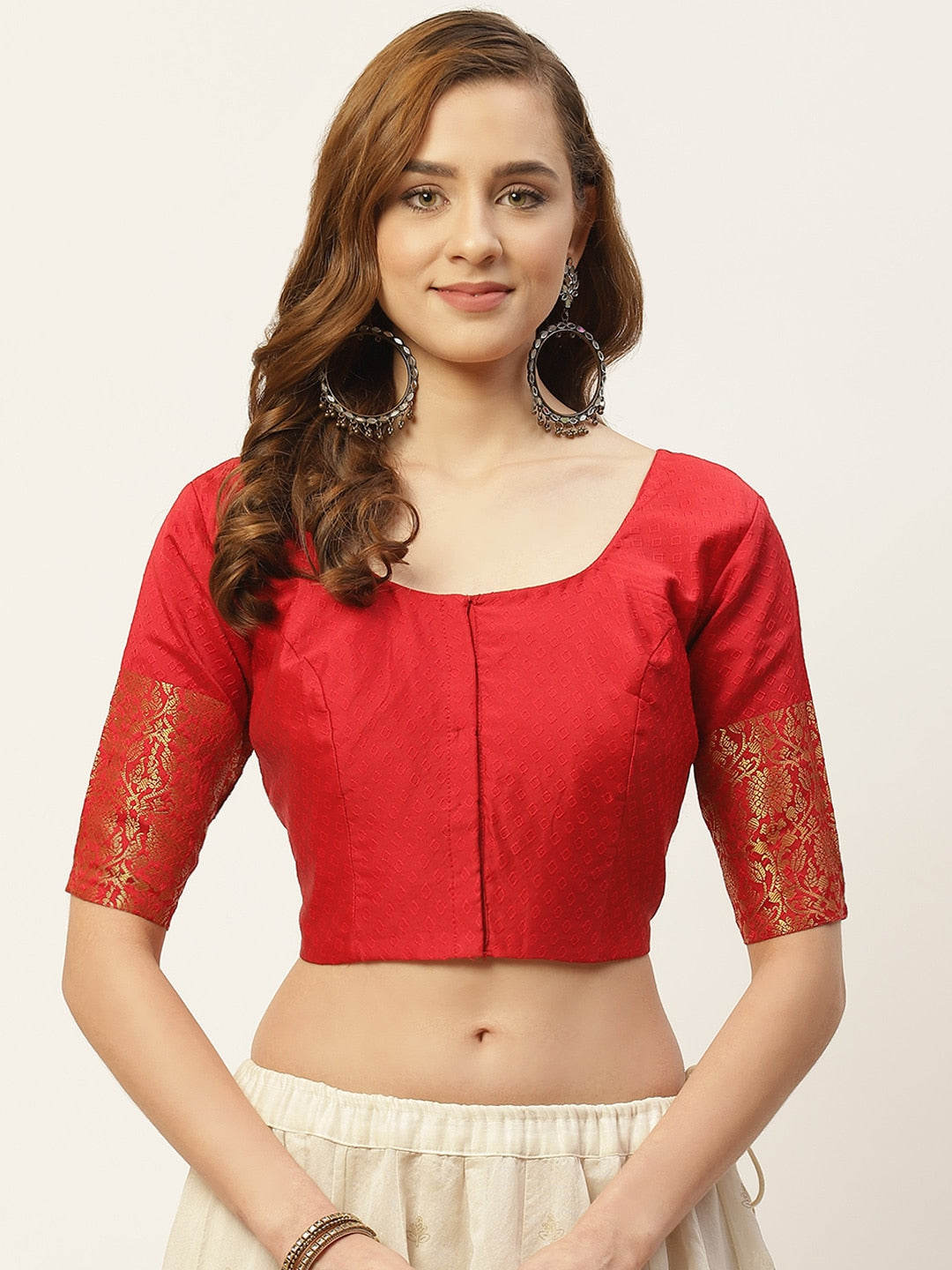 Women's Brocade Saree Blouse - 1 pc