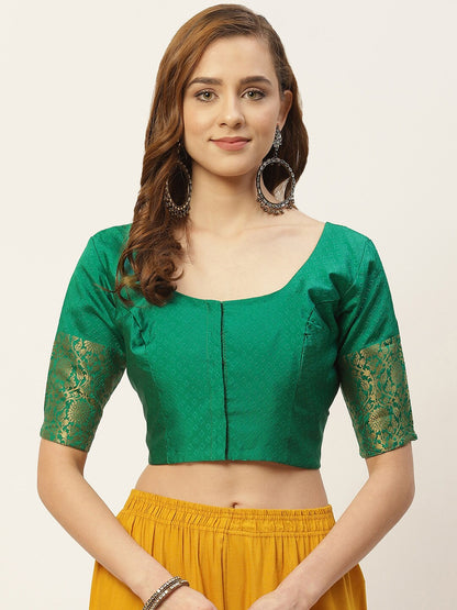 Women's Brocade Saree Blouse - 1 pc