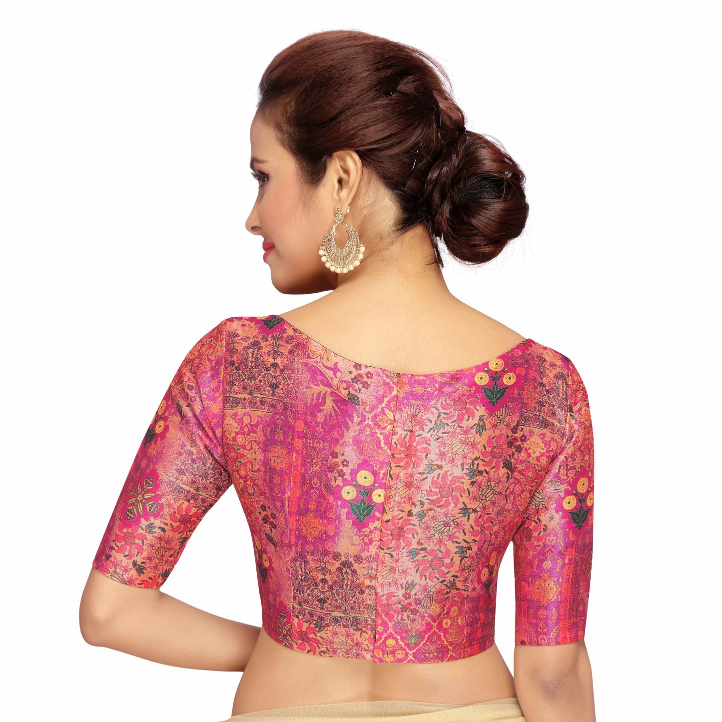 Women Pink Saree Blouse  (1pc)